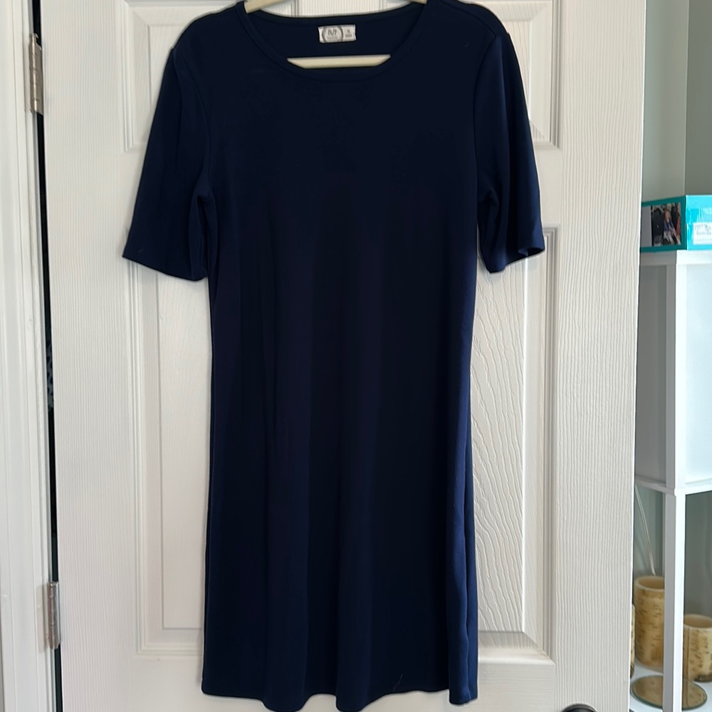 Maurice's navy blue 24/7 dress Medium like new